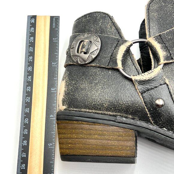 Chinese Laundry Womens Size 6 Black Distressed Austin Western Style Ankle Boots - Picture 15 of 15